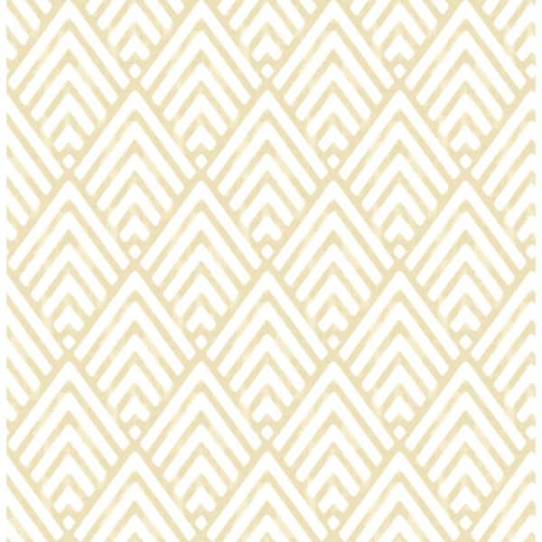 A-Street Prints Vertex Gold Diamond Geometric Paper Strippable Roll (Covers 56.4 sq. ft.)