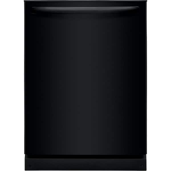 Frigidaire 24 in Top Control Built In Tall Tub Dishwasher with Plastic Tub in Black with 4-cycles