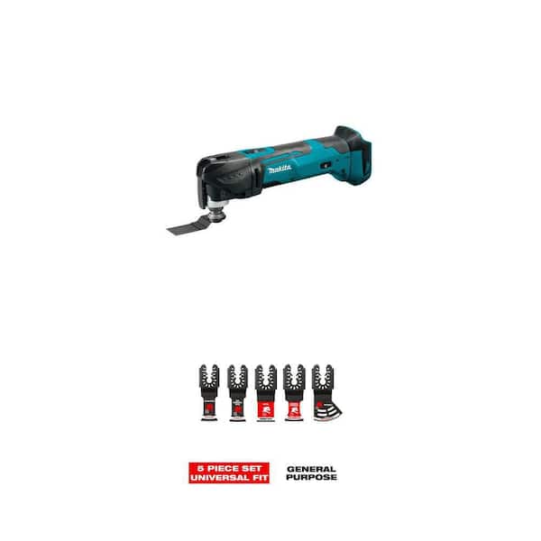 18V LXT Cordless Oscillating Multi-Tool with Blade Adapters (Tool-Only) and 5-pc Universal Blade Set