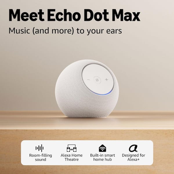 Amazon Echo Dot Max Alexa Speaker with Room-Filling Sound and