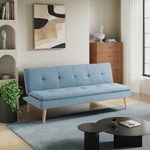 Trenton 66.1 in. Blue Polyester Twin Size Sofa Bed