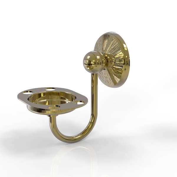 Allied Brass Prestige Monte Carlo Tumbler and Toothbrush Holder in Unlacquered Brass