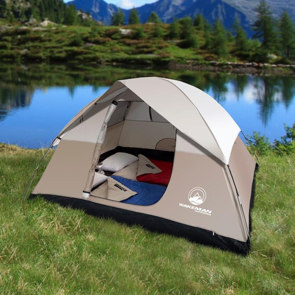 Wakeman 4-Person Tent Water Resistant Dome Tent for Camping