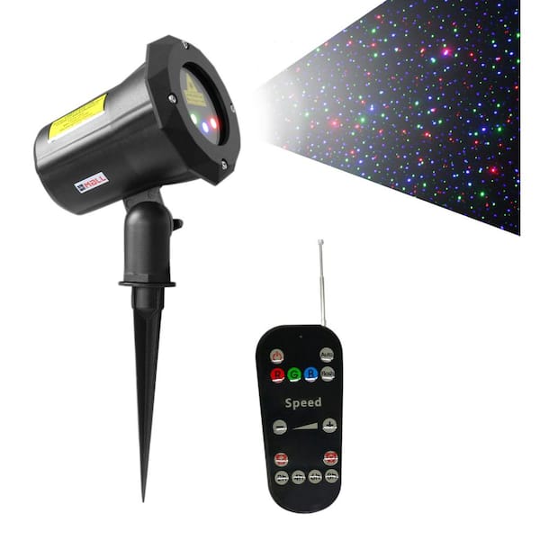 LEDMALL 3-Light Multi Moving Remote Controllable Laser Christmas