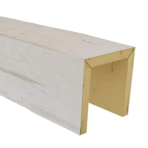 SAMPLE - 6 in. x 12 in. x 6 in. Urethane 3-Sided (U-Beam) Hand Hewn Faux Wood Ceiling Beam, Unfinished Finish