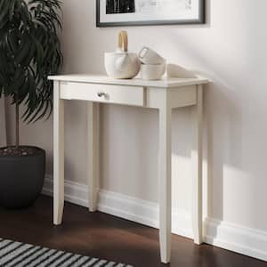 Rikki 12 in. Rectangle White Pine Wood Console Table