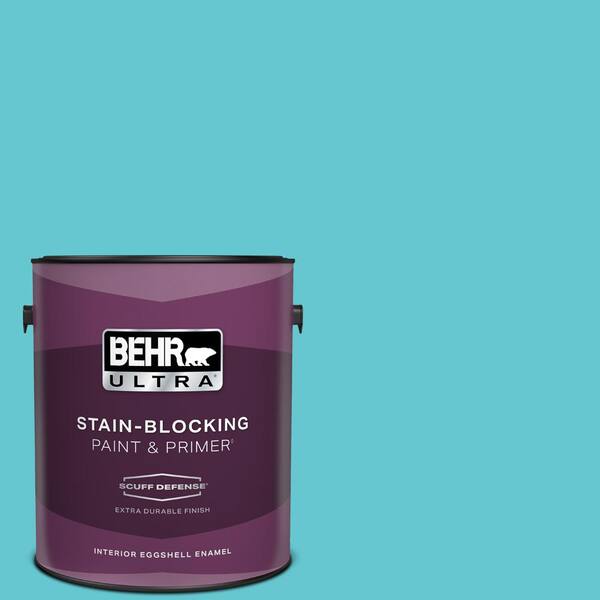 BEHR ULTRA 1 gal. #P470-4 Paradise Sky Extra Durable Eggshell Enamel Interior Paint & Primer