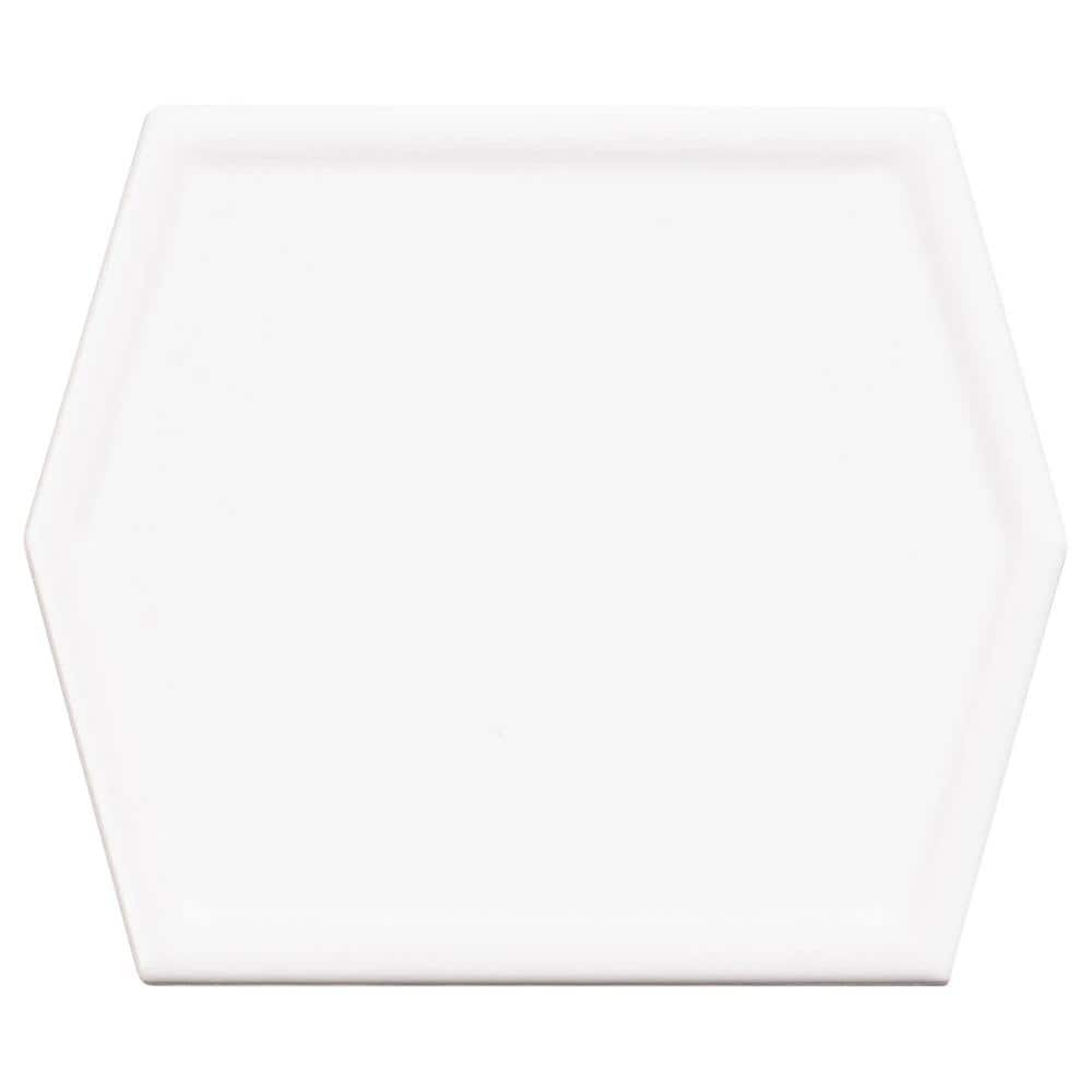 Chantelle Shinar 5 in. x 6 in. Glossy Hexagon Ceramic Wall Tile Sample