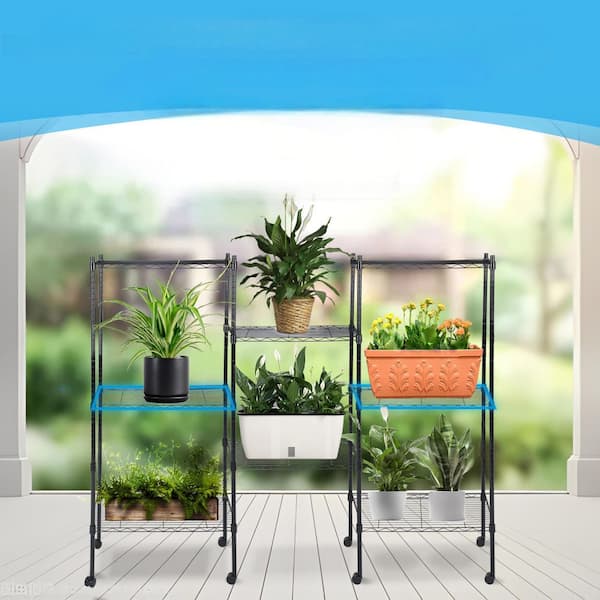 Otryad Heavy Duty 5-Tier Shelving Units Adjustable, Wire Shelf with 1000 lbs Capacity (250 per Shelf) for Kitchen in Black