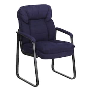 Fabric Cushioned Executive Side Chair in Navy