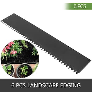 40 in. x 8 in. Black Steel Landscape Edging Garden Edging Border for Landscaping, 6-Pieces