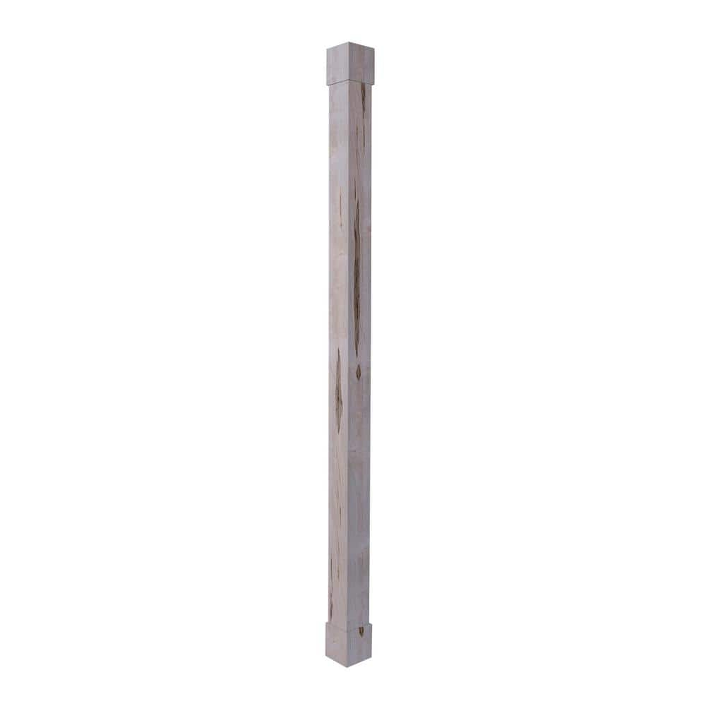 Unfinished Maple Wood Column Wrap for 8.66 Feet Posts