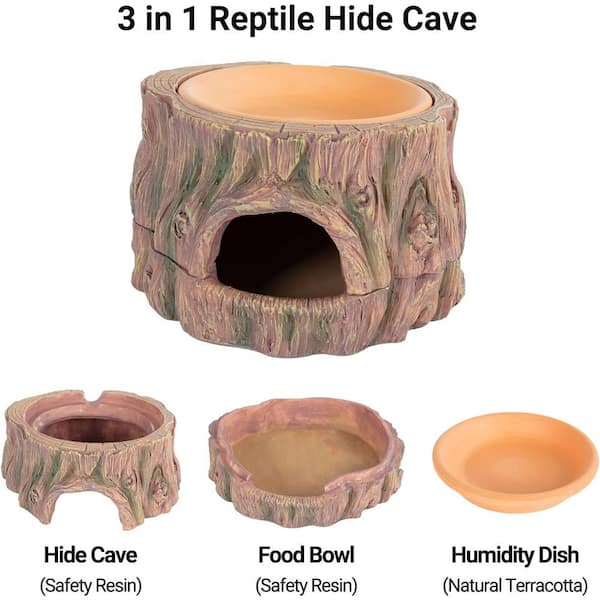 Oyezvary in Resin Reptile Hide Cave with Detachable Base and