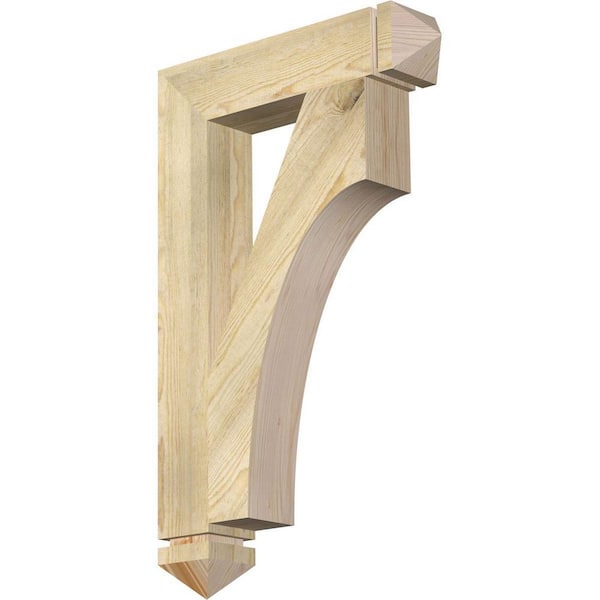 Ekena Millwork 4 in. x 32 in. x 20 in. Douglas Fir Westlake Arts and Crafts Rough Sawn Bracket