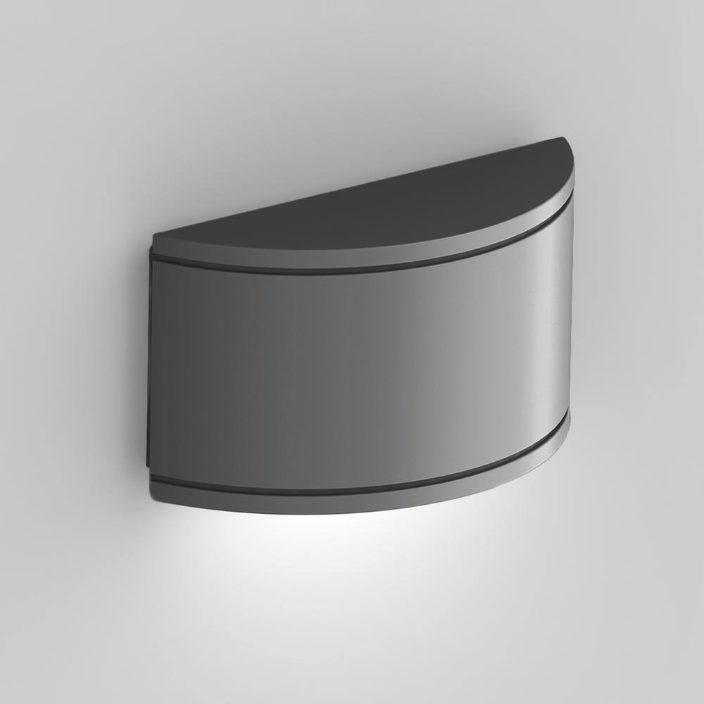 Graphite Crescent LED Outdoor Wall Sconce, Energy-Efficient, Dimmable