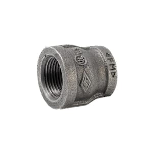 3/4 in. x 1/2 in. Black Malleable Iron FPT x FPT Reducing Coupling Fitting