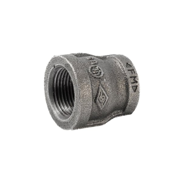 Southland 3/4 in. x 1/2 in. Black Malleable Iron FPT x FPT Reducing Coupling Fitting