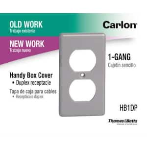 1 Gang Gray Non-Metallic Handy Box Duplex Receptacle Cover