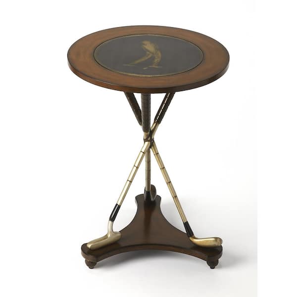 Unbranded Butler Nineteenth Hole Round Golf Accent Table
