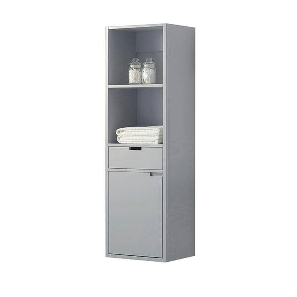 Home Decorators Collection Urich 20 in. W x 64 in. H Linen Cabinet in Dove Grey