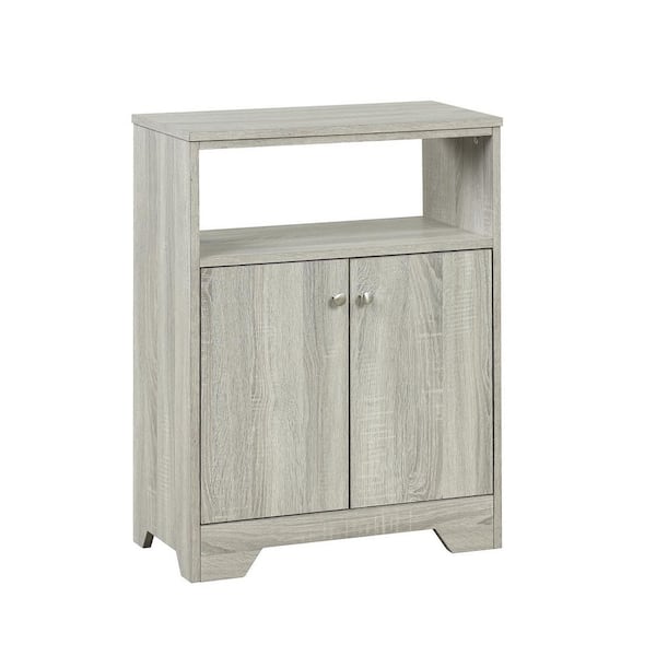WELLFOR Oak Slab Door Stock Ready to Assemble Freestanding Kitchen Cabinet 24 in. x 32 in. x 12 in.