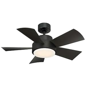 Elf 38 in. LED Indoor/Outdoor Bronze 5-Blade Smart Ceiling Fan with 3000K Light Kit and Remote Control