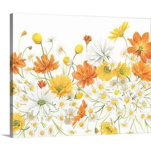 "Sunny Wild Bouquet III" by Grace Popp 1-Piece Frameless Museum Grade Giclee Florals Art Print 11 in. x 14 in.