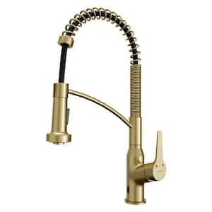 Alston Single Handle Touchless Pull-Down Sprayer Kitchen Faucet in Brushed Gold