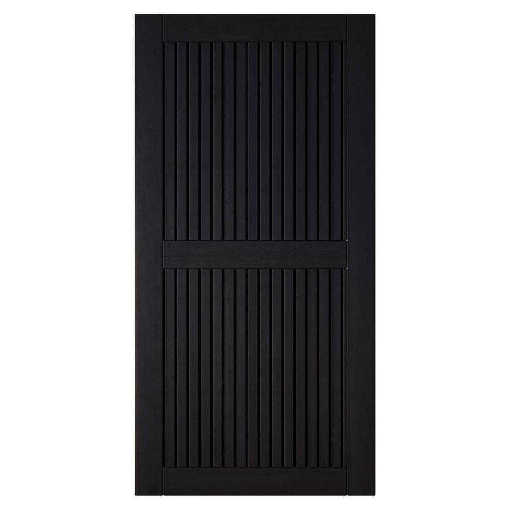 ST 36 in. x 84 in. C-Panel Solid Core Black Vertical Stripe Design Pine Wood Interior Sliding Barn Door Slab price history on PriceWatchPro
