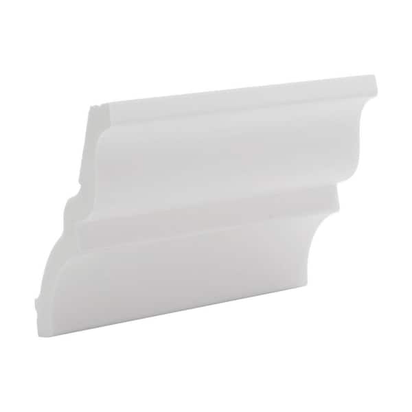 ORAC DECOR 2-1/2 in. D x 2-3/4 in. W x 4 in. L Primed White Plain Polyurethane Crown Moulding Sample