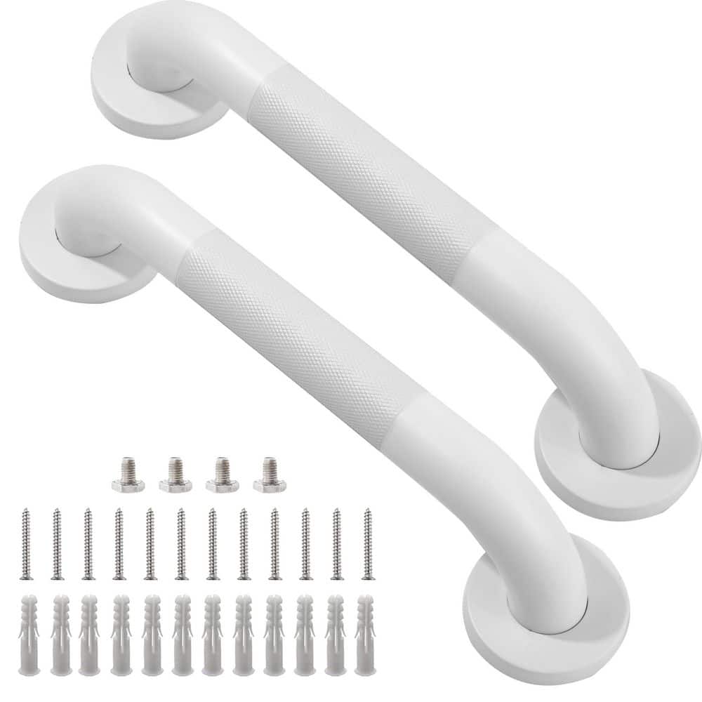 2-Pack 12" Stainless Steel Shower Grab Bars - 500 Lb Capacity, Anti-Slip, For Bathroom Safety - View #4