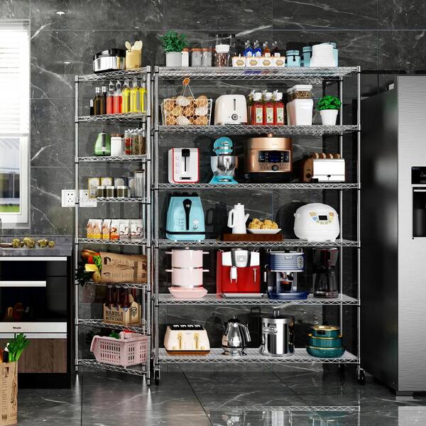 6 Tier Heavy Duty Steel Wire Shelving Unit in Chrome 18 in. W x 48 in. H x 82 in. D