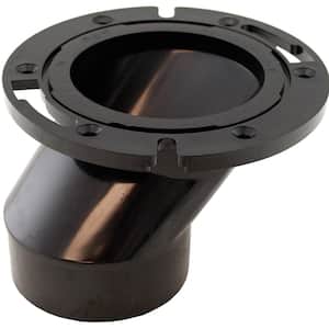 7-1/8 in. O.D. Plumbfit ABS Offset Closet (Toilet) Flange with Plastic Swivel Ring for 3 in. or 4 in. Sch. 40 DWV Pipe
