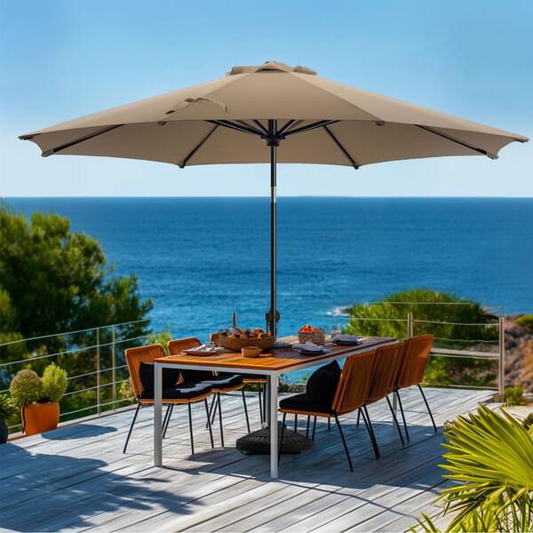 base for large patio umbrella Kozyard Butterfly 15' Outdoor Patio Double-Sided Aluminum Umbrella Crank  Base  Kozyard LLC