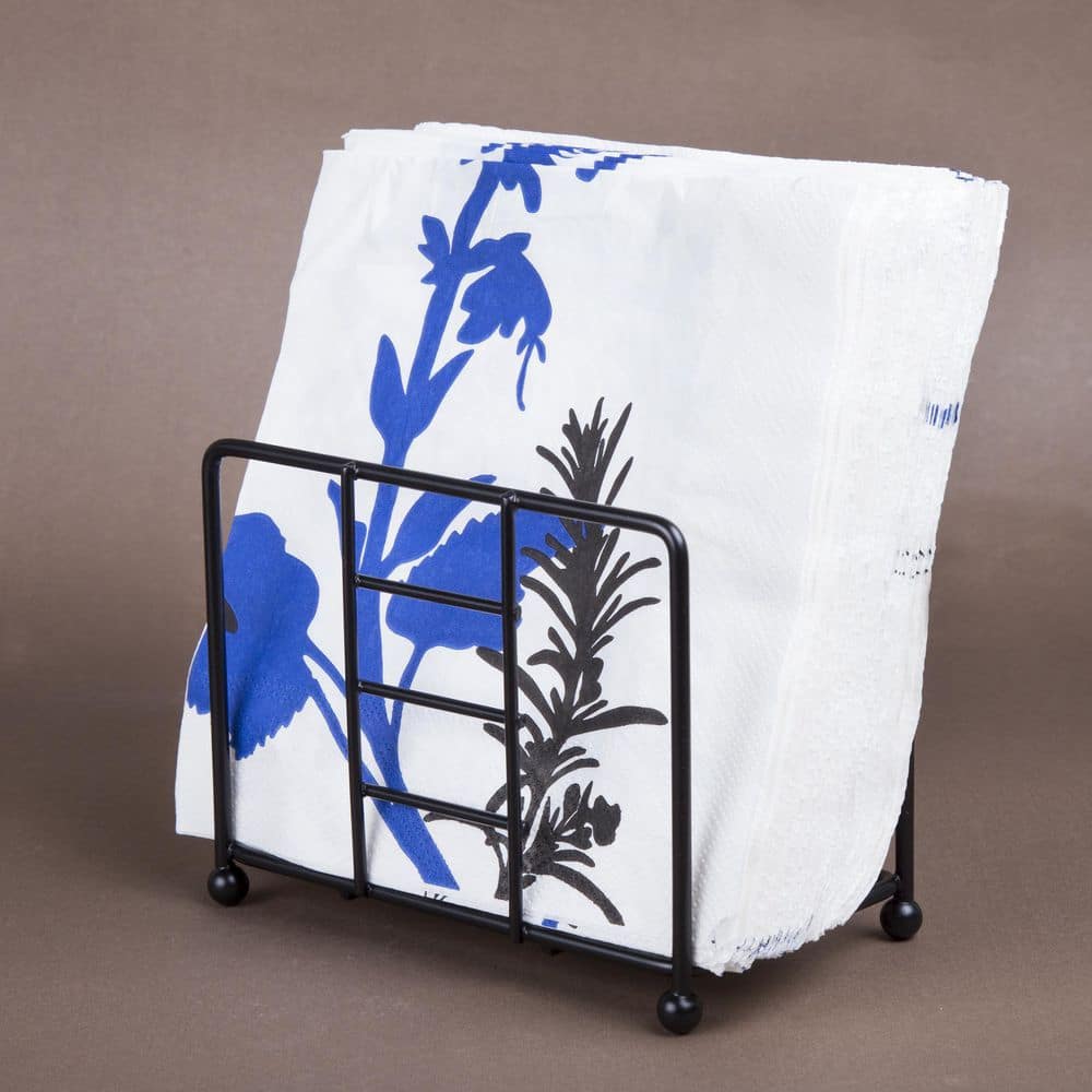 Black Iron Wire Napkin Holder for Kitchen Counter