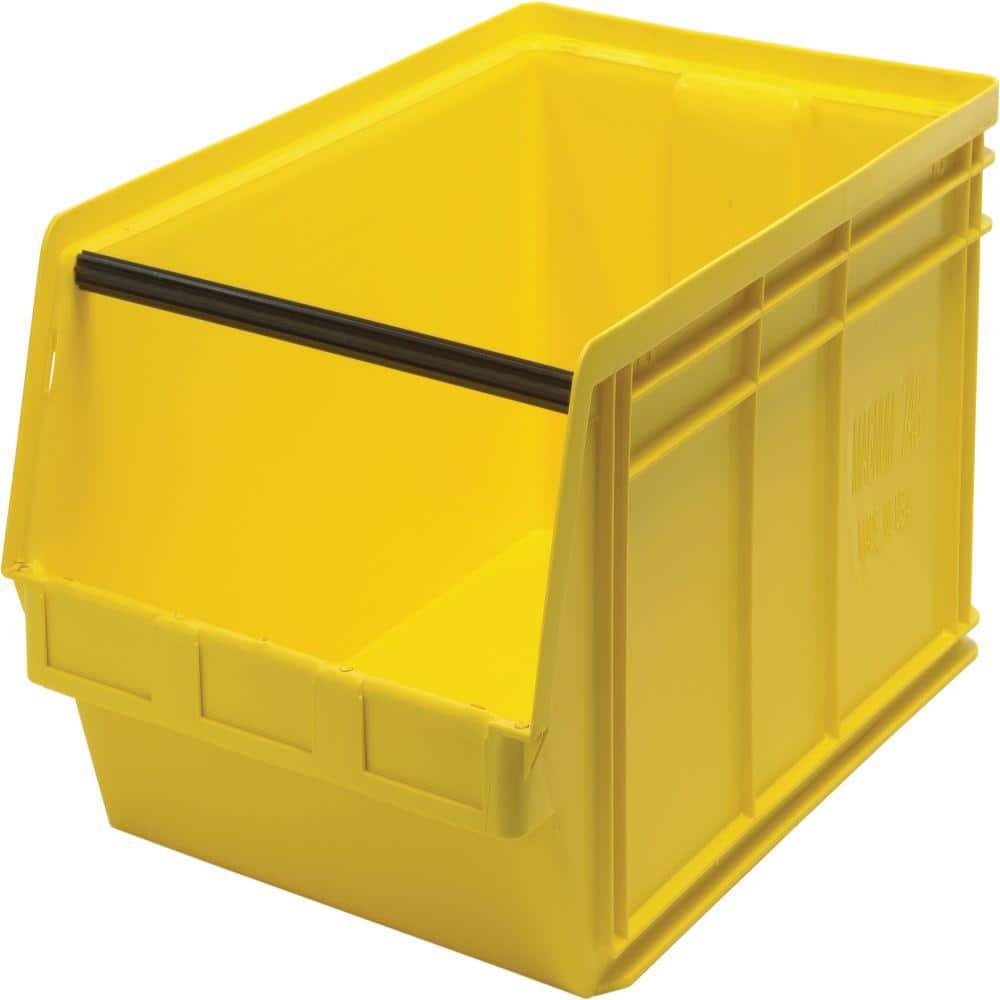 QUANTUM STORAGE SYSTEMS Magnum 27Gal. Storage Tote in Yellow (1Pack) QMS743YL The Home Depot