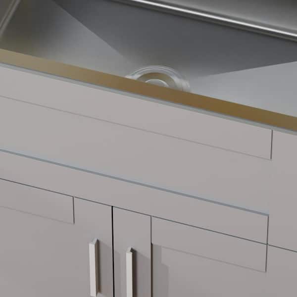 Amucolo 24 in. x 18 in. All-in-One Stainless Steel Laundry Sink and Cabinet with Faucet