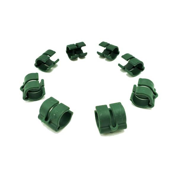 1.25 in. W x 1.25 in. D, Greenhouse Shelter Shelf Clips, Plastic, Bag of 8 Clips