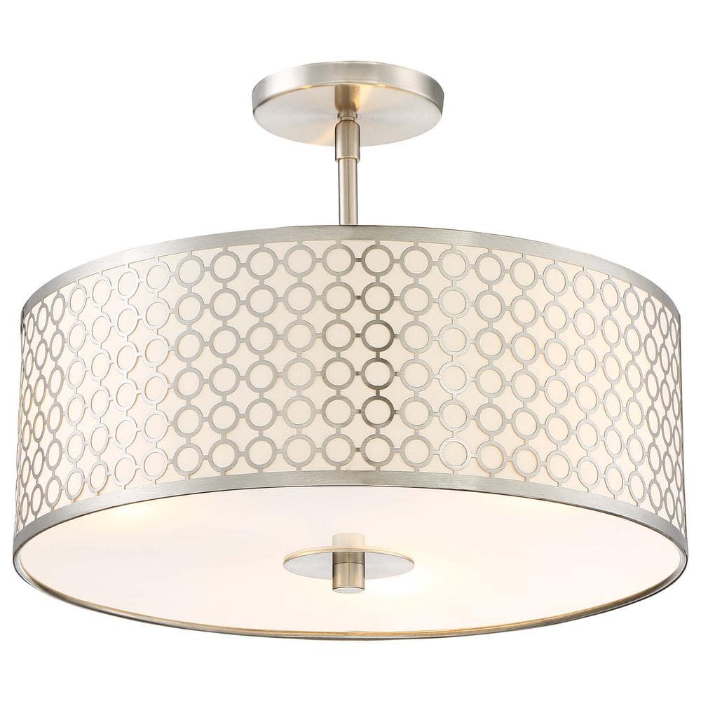 George Kovacs Dots 3-Light Brushed Nickel Semi-Flush Mount Light P1267-084 Sansujyuku sansujyuku.com