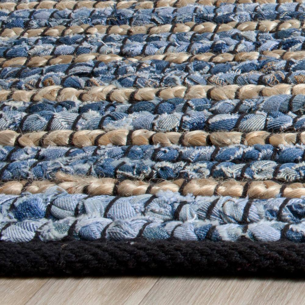 Cape Cod Blue Cotton Handmade 6' x 9' Area Rug