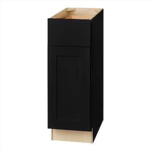 Avondale 12 in. W x 24 in. D x 34.5 in. H Ready to Assemble Plywood Shaker Base Kitchen Cabinet in Raven Black