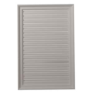 24 in. x 36 in. Rectangular Primed Plastic Paintable Gable Louver Vent Functional