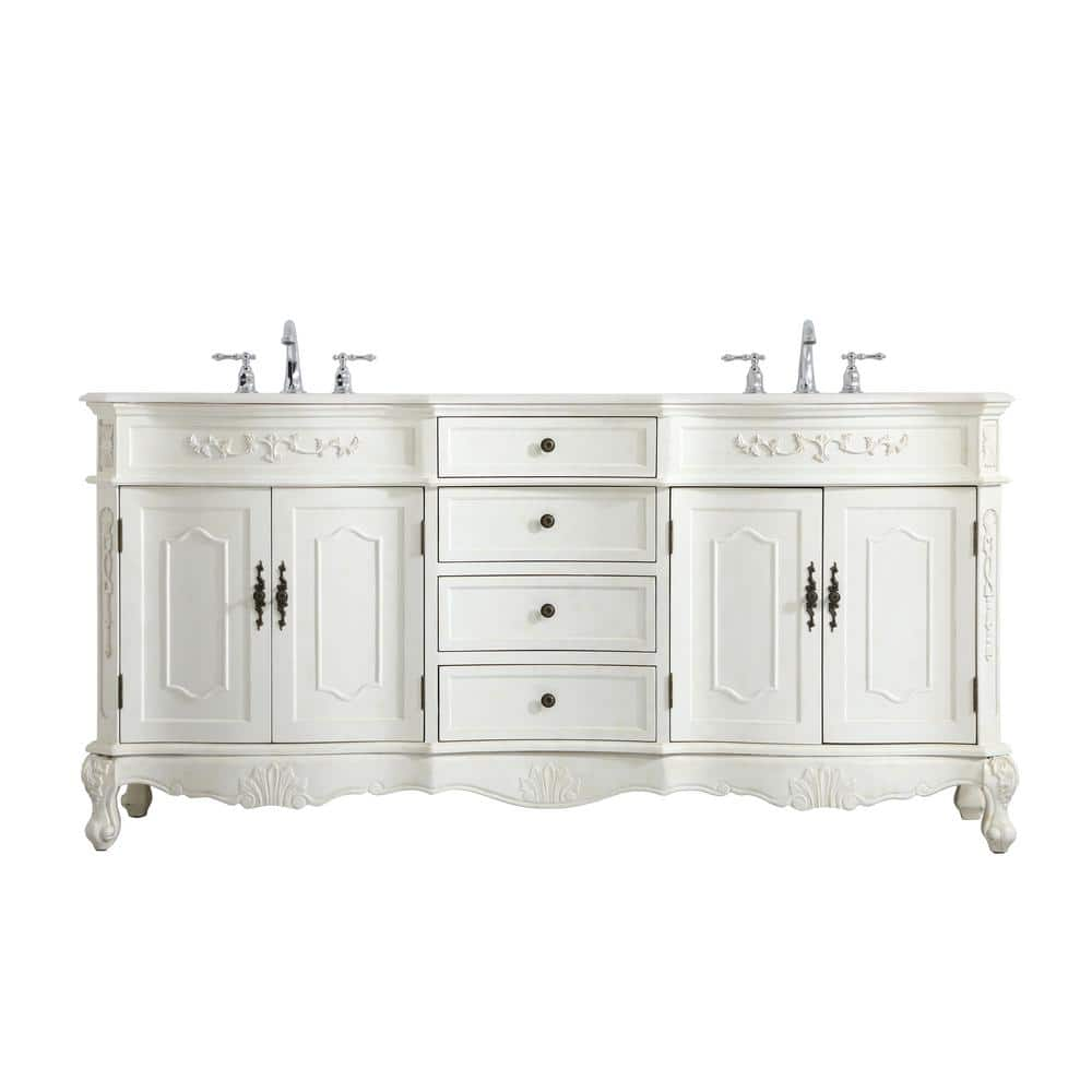 Timeless Home 72 In W X 21 In D X 36 In H Double Bathroom Vanity In   Bathroom Vanities With Tops Th20272white 64 1000 