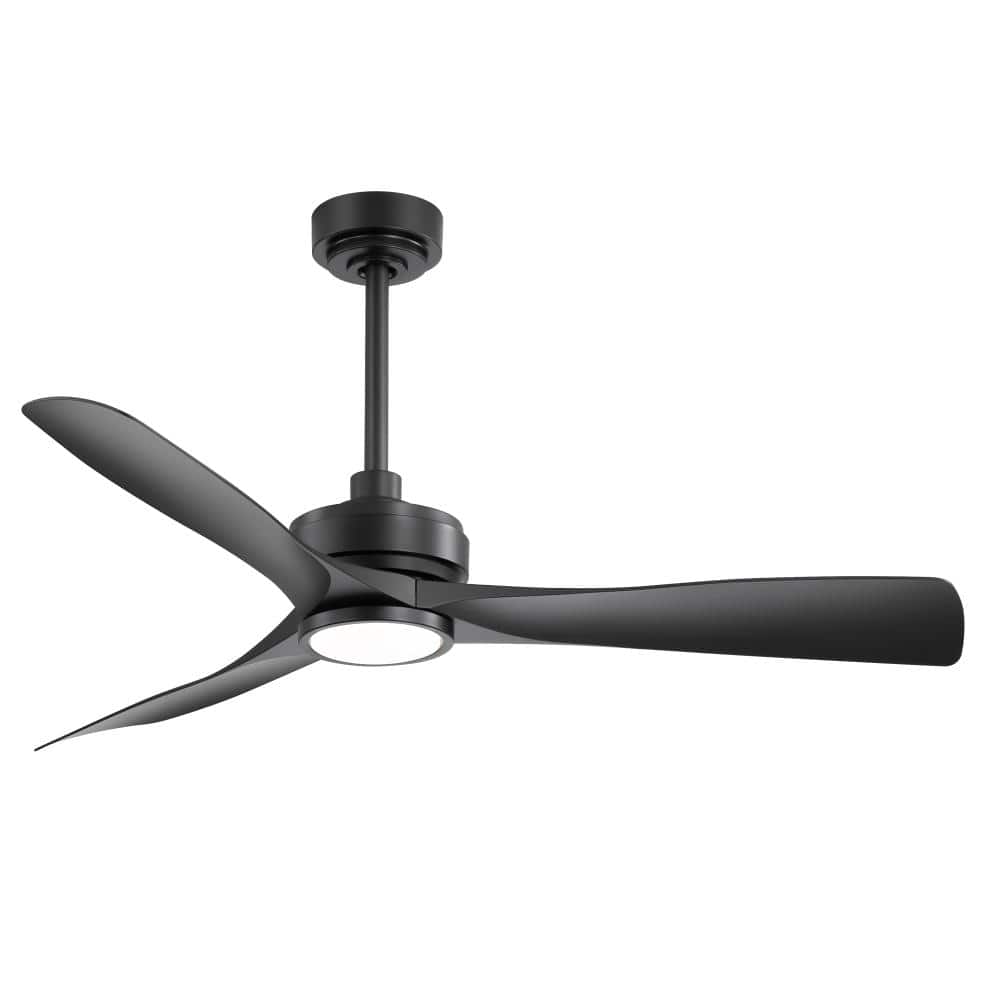 52 in. L Indoor/Outdoor Black dimmable Ceiling Fan with Integrated LED with Light Kit and Remote Control Included price history on PriceWatchPro