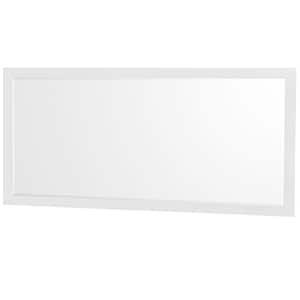 Sheffield 70 in. W x 33 in. H Framed Rectangular Bathroom Vanity Mirror in White