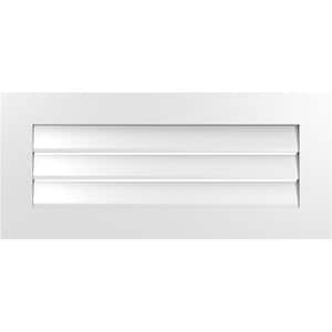 36" x 16" Vertical Surface Mount PVC Gable Vent: Functional with Standard Frame