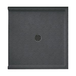 Swanstone 38 in. L x 37 in. W Alcove Shower Pan Base with Center Drain in Night Sky