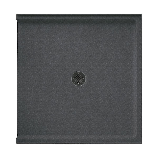 38 in. L x 37 in. W Alcove Shower Pan Base with Center Drain in Night Sky