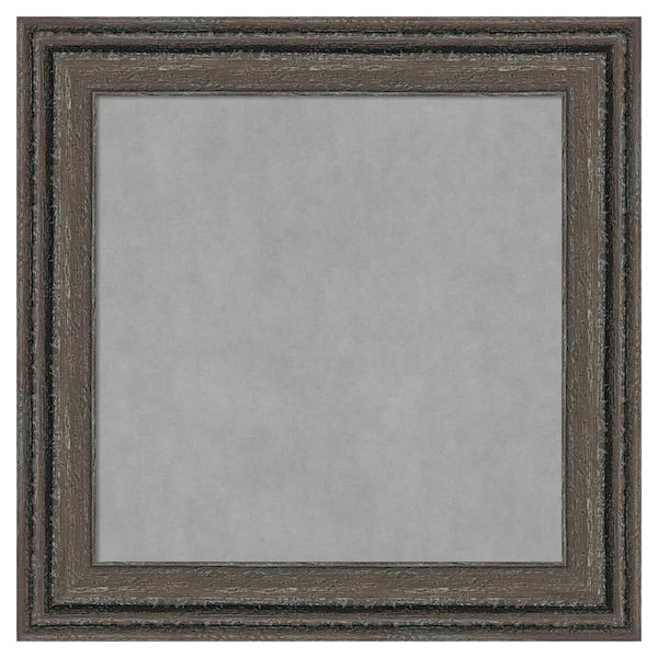 Amanti Art Upcycled Brown Grey 15 in. x 15 in Framed Magnetic Board