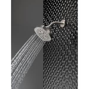 Stryke 5-Spray Patterns 1.75 GPM 6 in. Wall Mount Fixed Shower Head with H2Okinetic in Stainless